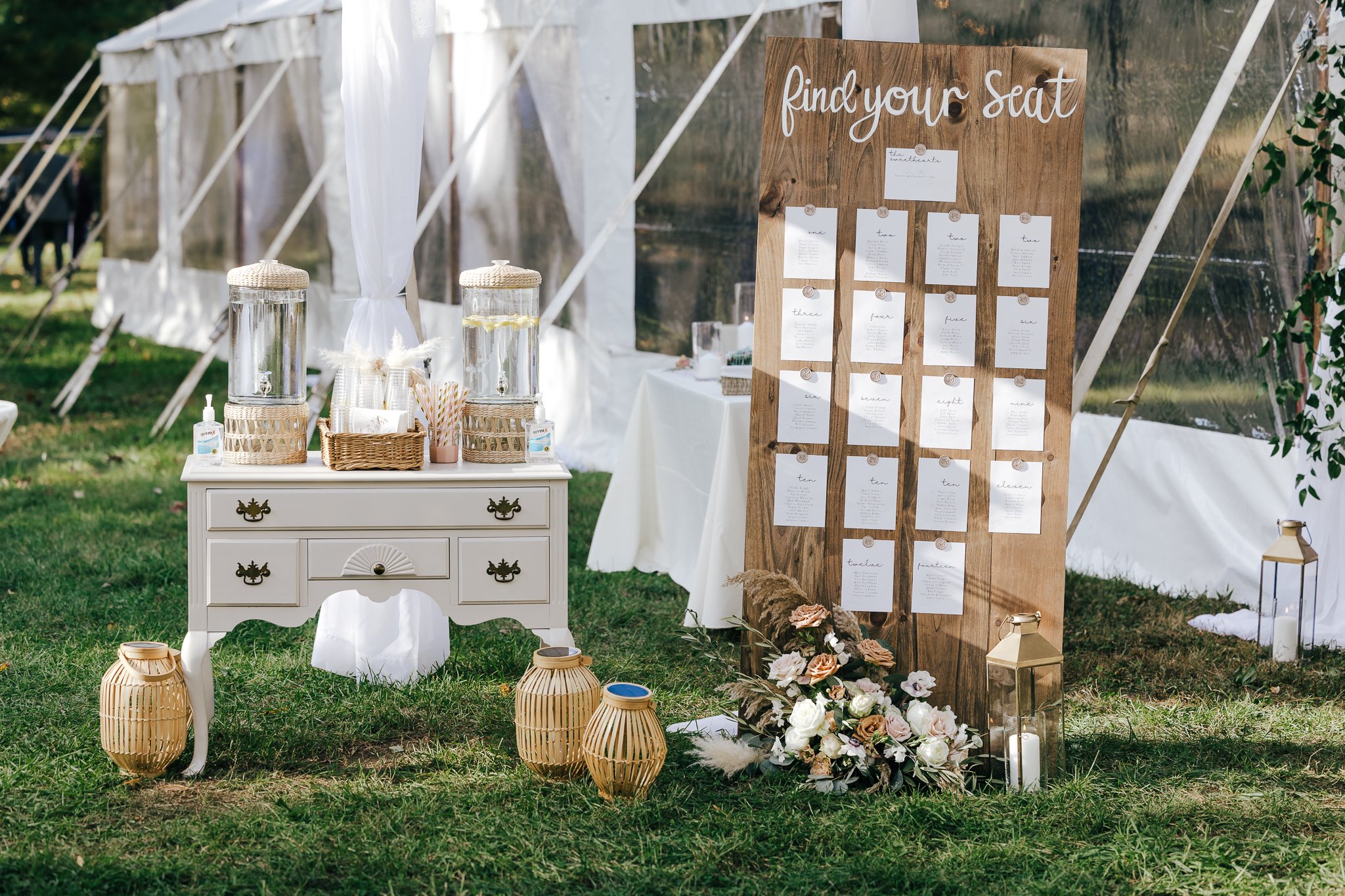 Seating Chart Water Station Wedding